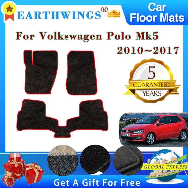 

Автомобильные коврики для Volkswagen Polo Mk5 6R 61 6C 2010 ~ 2017 2011, автомобильные ковры, коврики, панельные коврики, премиальные подушечки для ног на заказ, аксессуары