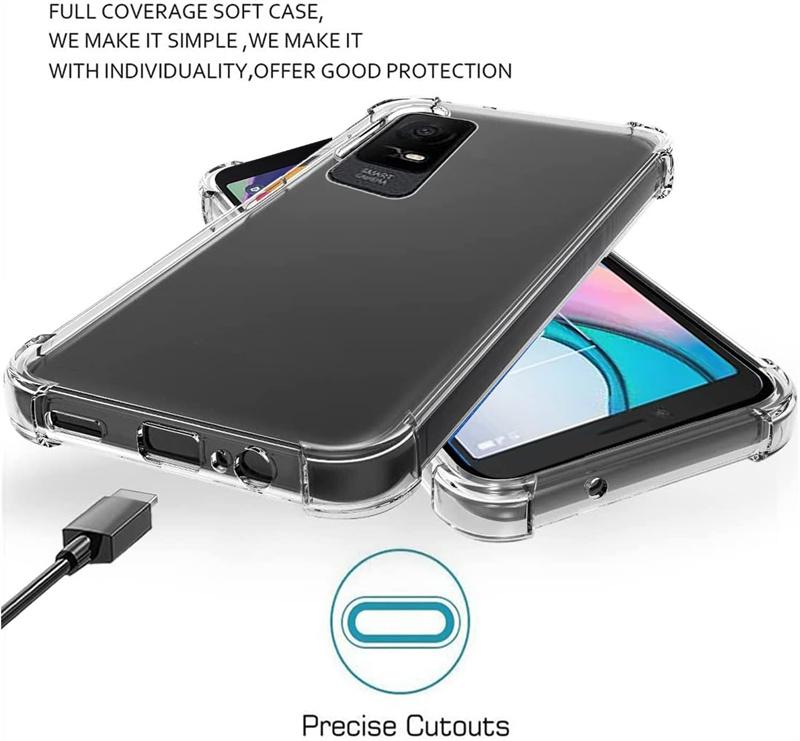 TPU Transparent Phone Case for TCL Ion X / V Ion Z Protective Cover Four Corners Shockproof Fundas Capa