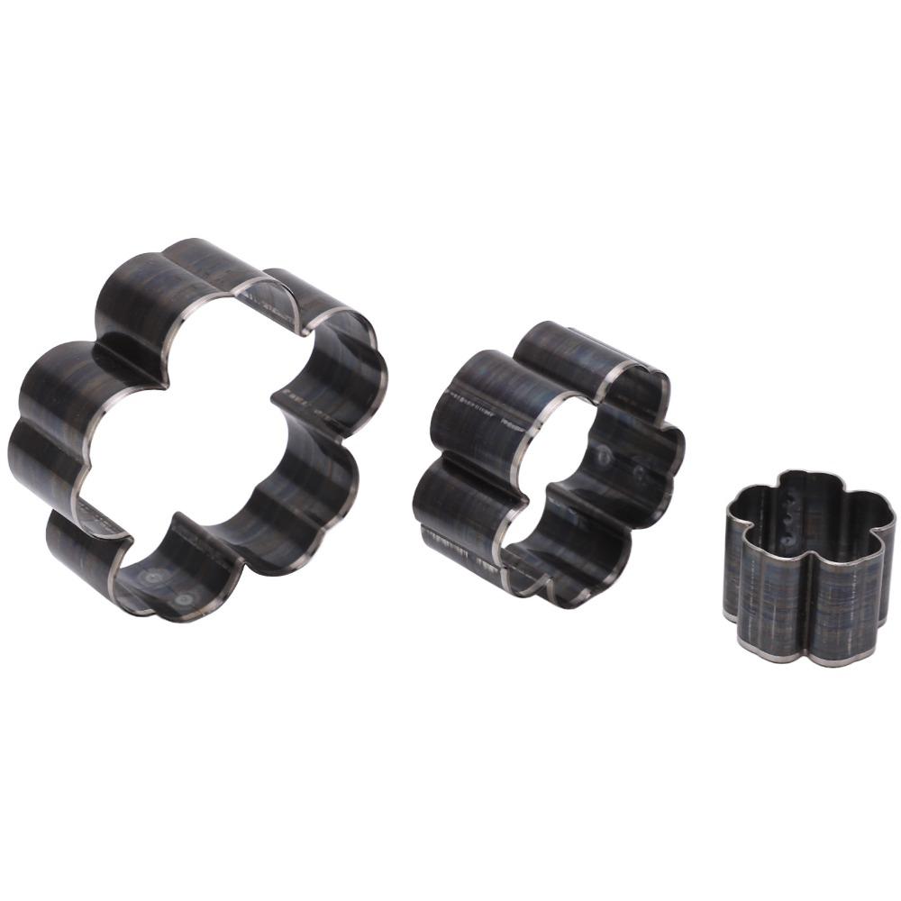 3 PCS 1.2 Inch / 2 Inch / 2.8 Inch Flower Shaped Cutter Leather Punch Tools  For DIY Leather Craft