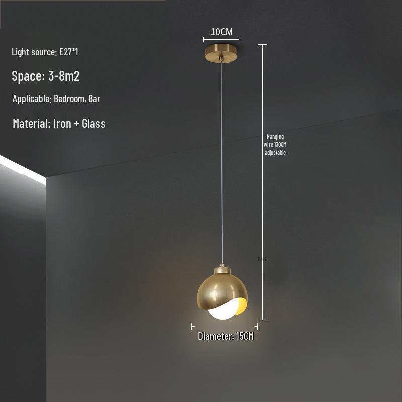 Luxury Crystal Bedside Hanging Lamp: Modern High-End Design for Bedroom or TV Wall