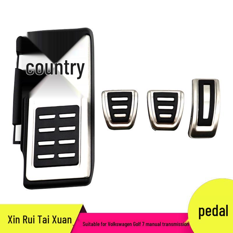 

Декоративные педали с противоскользящими накладками для Volkswagen Golf 7: Газ, Тормоз и Отдых Aluminum Alloy + Hard Rubber