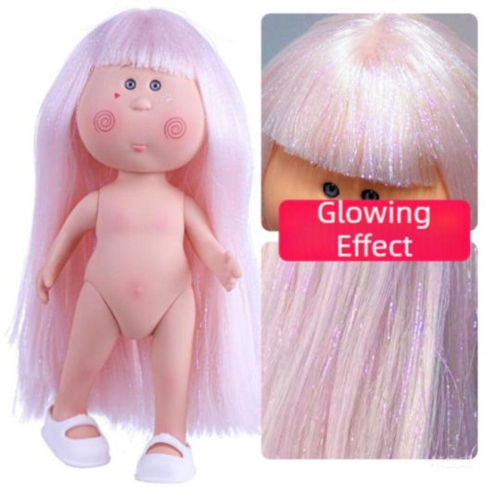 Curly Hair Mia Potato Dolls Dress Up Action Figure Body 24cm Bean Eye Vinyl Doll  Children Gift