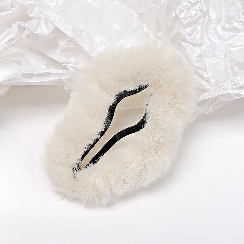 Neue Vintage Wolke Plüsch Haar Clips Elegante Einfarbig Haarnadel Barrettes Haar Klemme Clip Mode Frauen Haar Zubehör Kopfbedeckungen