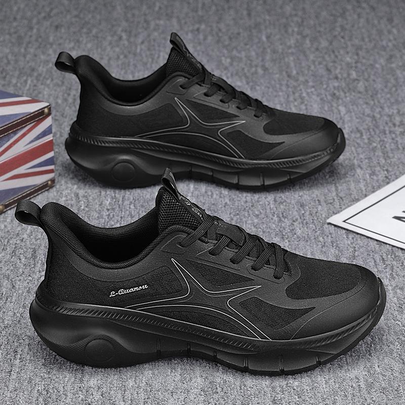 

Мужские кроссовки для бега весна-осень кроссовки Rebound амортизирующие устойчивые удобные дышащие сцепные эластичные легкие парные кроссовки 39 чёрный