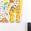 Monkey Giraffe Kids Height Animal Decal Decor Wall Sticker Chart Measure Growth