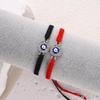 Hand-woven Red Rope Evil Eye Bracelet with Rhinestone Cross