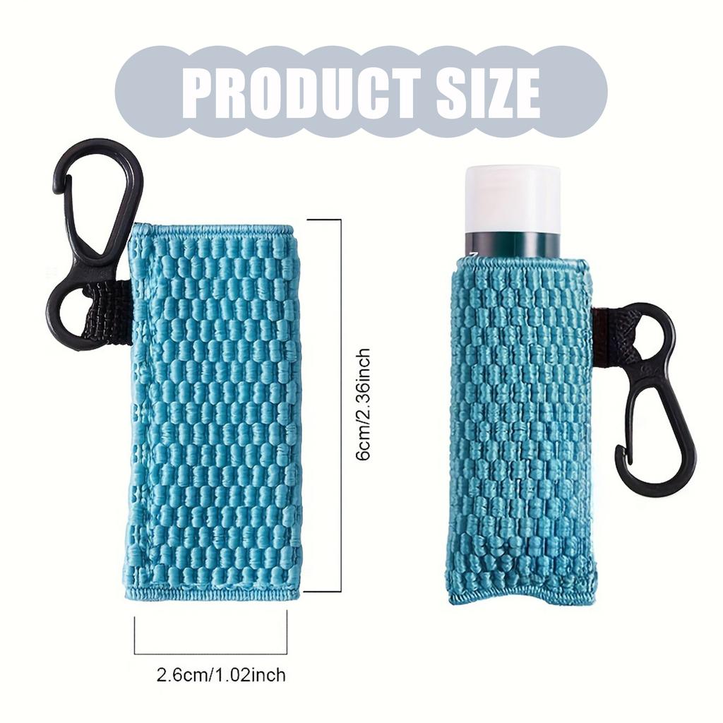 Elastischer Lippenstifthalter Schlüsselanhänger Clip-On Lippenpflegestift Organizer Lippenbalsam Etui Schlüsselanhänger Reise Geschenk für Frauen Mädchen