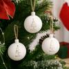 3Pcs 6cm Wooden Christmas Balls Reusable Shatterproof Christmas Tree Pendants Decorative Christmas Ball Decorations