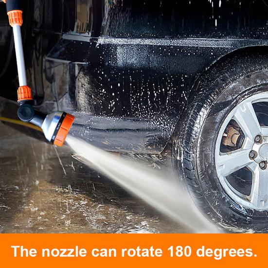 Garden Hose Sprayer Wand with 8 Spray Modes 180 Degree Angle Adjustable Sprinkler Head