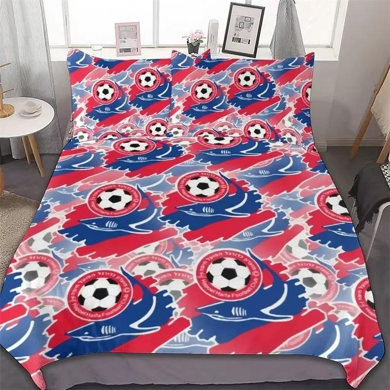 3D-Druck Hapoel Haifa Bettwäsche-Set, Weiche Bettbezüge Warme Decken Bettwäsche-Set Bequemer Bettdeckenbezug Kissenbezug, King Queen Twin Größen Abmessungen Jung