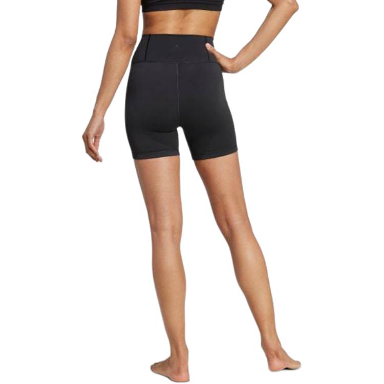 Adidas Solid Color Slim High Waist Sports Shorts Women shorts Black JW7595