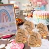 10/30Pcs Baby Shower Souvenirs Gift Organizer Bag with Bear Keychain Thank You Kraft Tag Girl Boy Birthday Party Favors for Guests