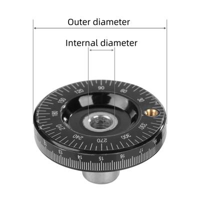 10 X 63mm/8 X 63mm/10 X 80mm Graduated Handwheel With Angle Scale Bakelite Milling Handwheel