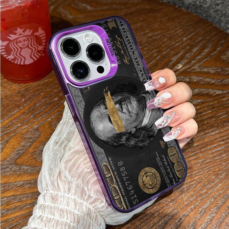 New Cool 100 Dollar Bank Note Phone Case For iPhone 16 PRO 17 15 14 13 12 11 Pro Max 16E IPHONE Air Minimalism Shockproof Cover