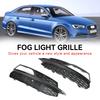 Lower Bumper Fog Light Cover Grill Grille 8V3807681G 8V3807682G Fit for A3 S3 S-Line 2013-2016