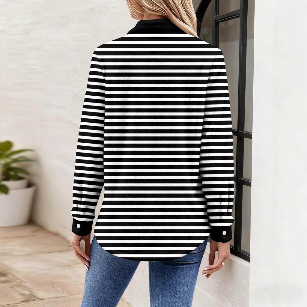 Dámská košile halenka s potiskem tlačítka s dlouhým rukávem ležérní základní košilový límec s běžným topem