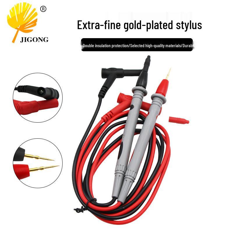 

High-Quality Universal Multimeter Test Leads with 20A Fine Probe Tips Silver Needle - Multimeter Test Probe Wires 10A