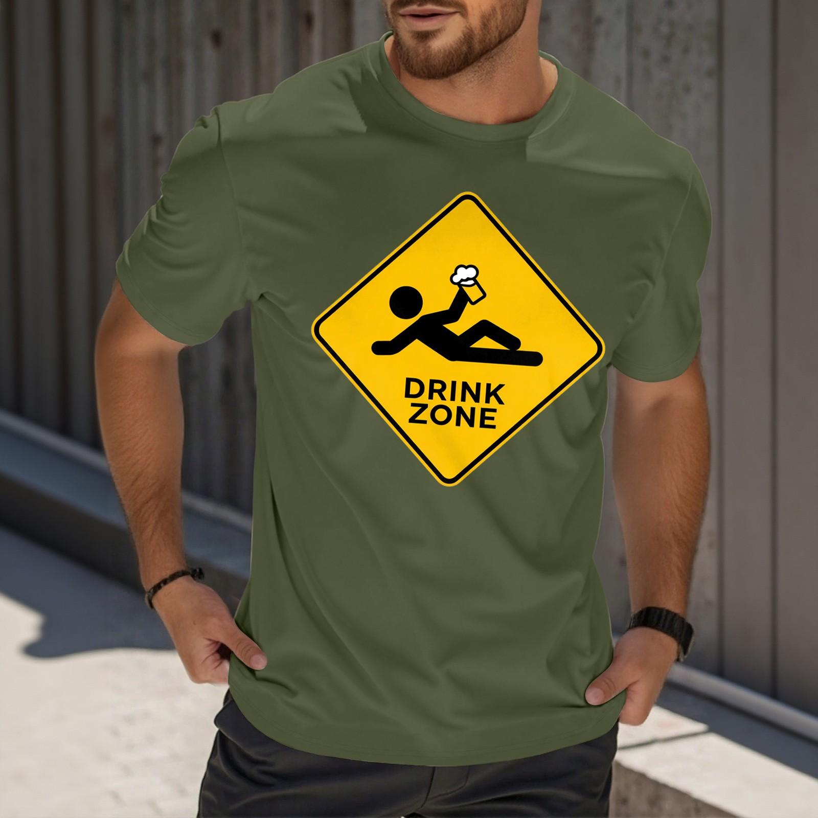 

Мужская повседневная футболка с круглым вырезом и короткими рукавами с принтом XL