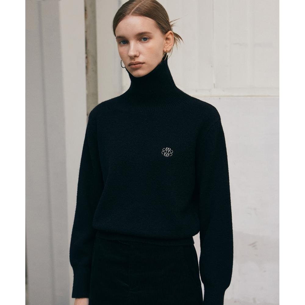 

NICKNICOLE NICOLE VOLUME TURTLENECK KNITBLACK
