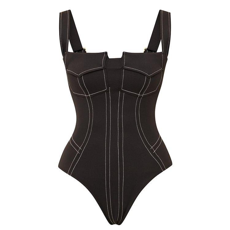 2025 Damen Bademode Taschen Einteiliger Badeanzug und Hose Damen Bademode Body Kleid Badeanzug