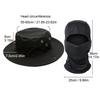 2Pcs/Set Wide-Brimmed Hat Balaclava Mixed Set Men Sunscreen Boonie Cap Outdoors Hiking Camping Fishing Hat Sun Hat Fisherman Hat
