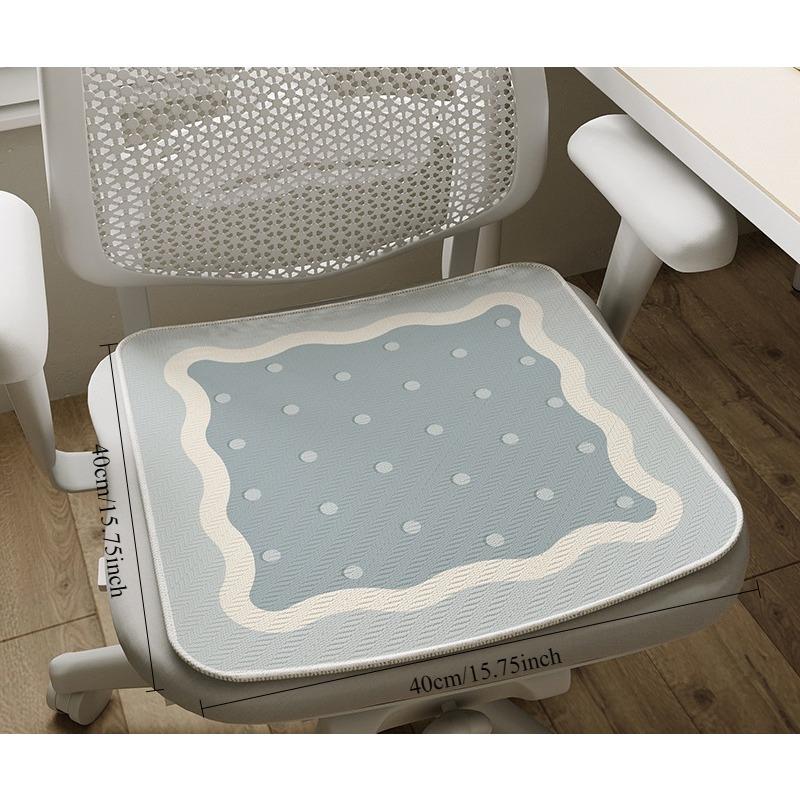Summer Ice Silk Seat Cushion Office Long Sitting Cushion Computer Chair Four Seasons Universal Cool Cushion Car Seat Pad