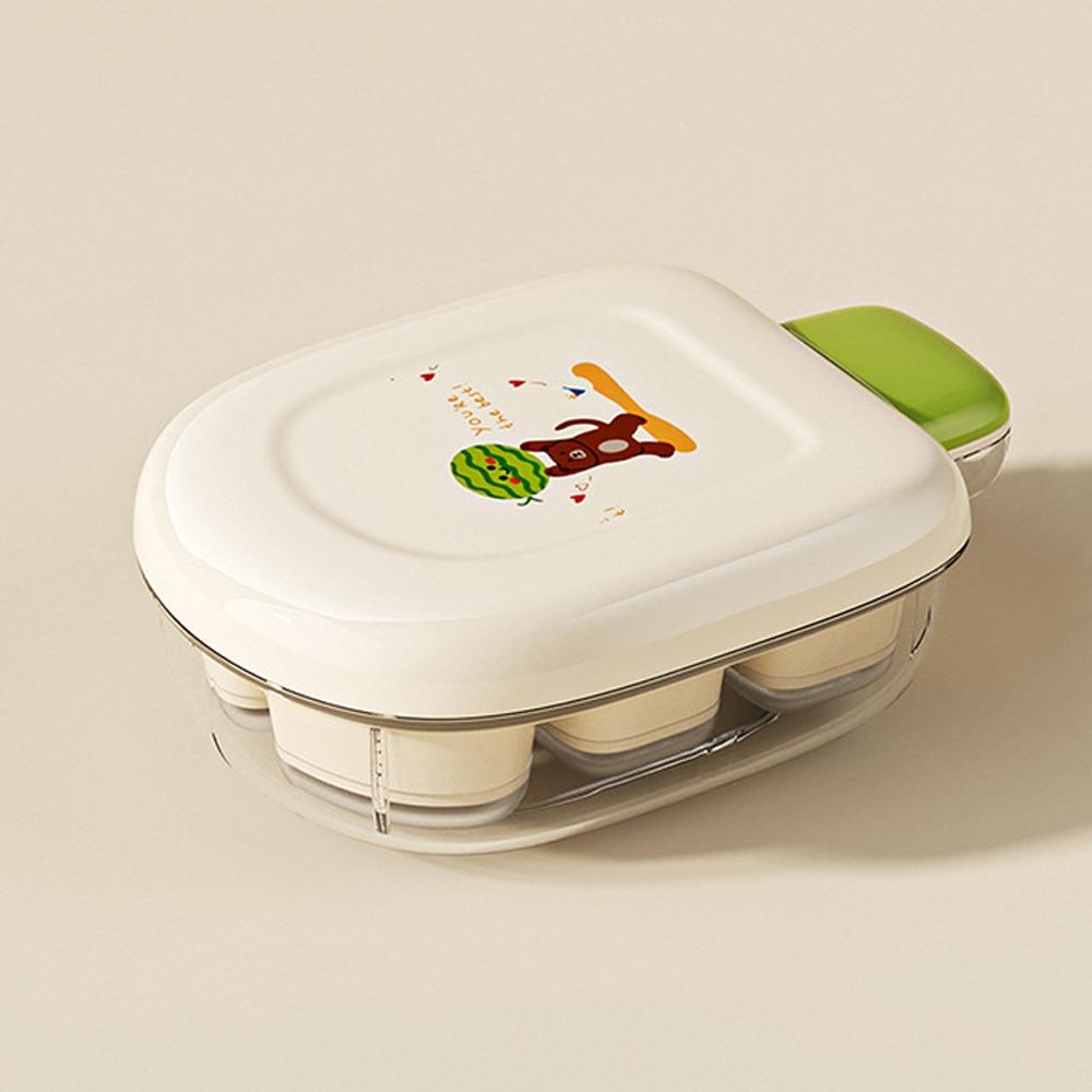 

6 Grids Ice Cube Tray Leak-Proof Ice Storage Box Practical Press Ice Cube Mold Home Refrigerator зелёный