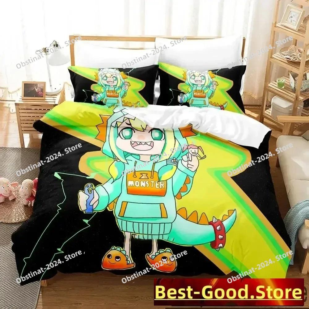 3D Amano Pikamee Anime Bedding Set Printed Duvet Cover Pillowcase Single Double Style Queen King Size Sets Home