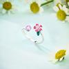 Original 925 Silver Rotatable Stars Sunflower Dolphin Open Rings for Women Girls Jewelry Birthday Anniversary Engagement Gifts