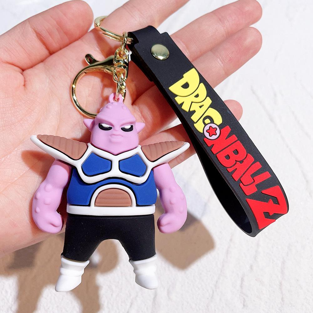 Dragon Ball Z Keychain Anime Super Saiyan Goku Figure Cute Keyring Bag Pendent Car Ornament Key Accessories Kids Toy Xmas Gifts