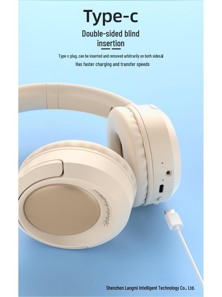 Cross-Border Hot-Selling Noise-Cancelling Over-Ear Bluetooth Stereo Headphones