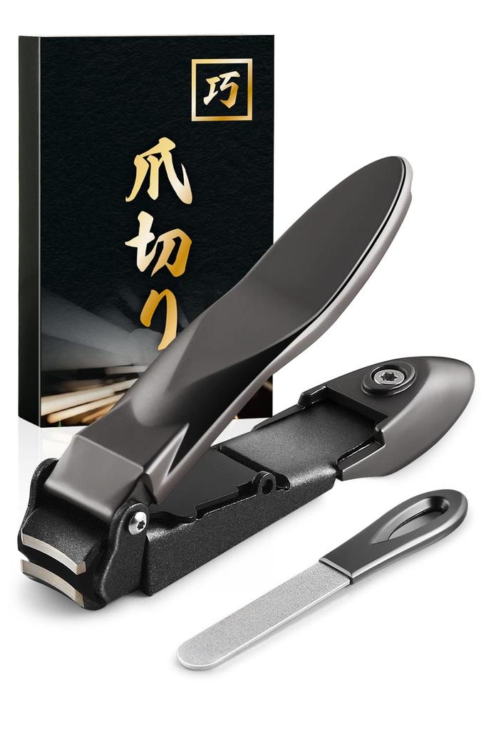 Stainless Steel Nail Clippers Nail No Chipping and Easy Stylish Unisex Nail Clippers with Premium Nail File High-quality Japanese-made [Takumi's