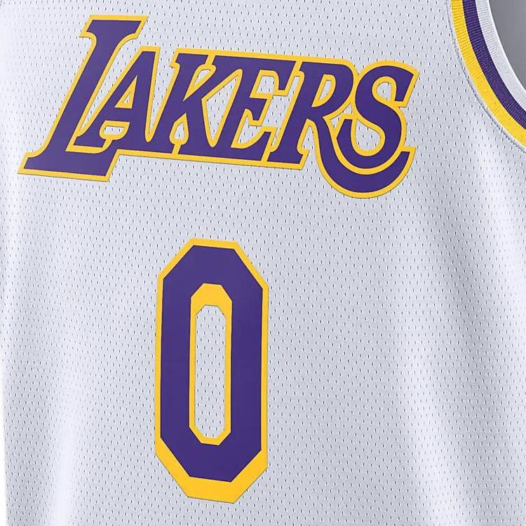 Nike NBA 2022-2023 Lakers No. 0 Westbrook Fan Edition Jersey Unisex Tops White DN2081-102