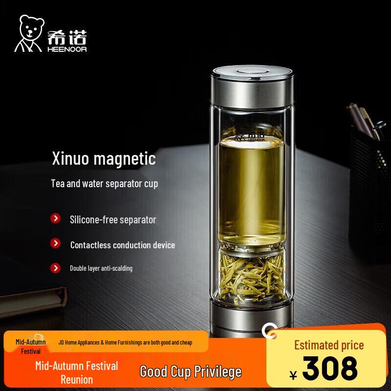 Xinuo Double-Layer Borosilicate Glass Tea Cup