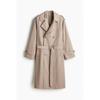 H M trencH Coat Relaxed Fit Beige