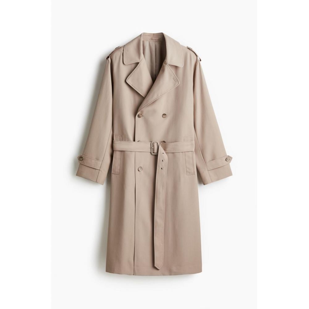 H M trencH Coat Relaxed Fit Beige