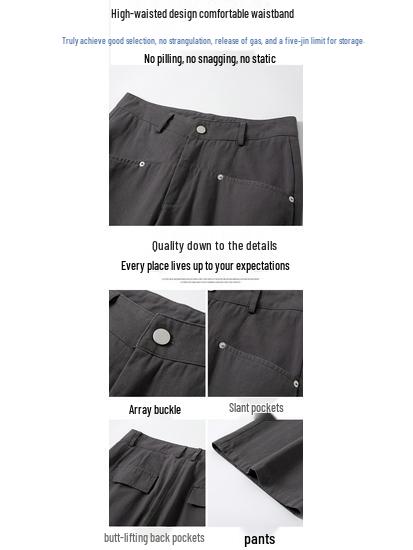 Women's Retro Multi-pocket Cargo Flare Pants - Cool, Loose Streetwear Pleated Style