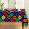 Day of The Dead Topic Rectangle Table Cloth for Table Decor Kitchen Dining Waterproof Reusable Tablecloth for Tables Dining Room
