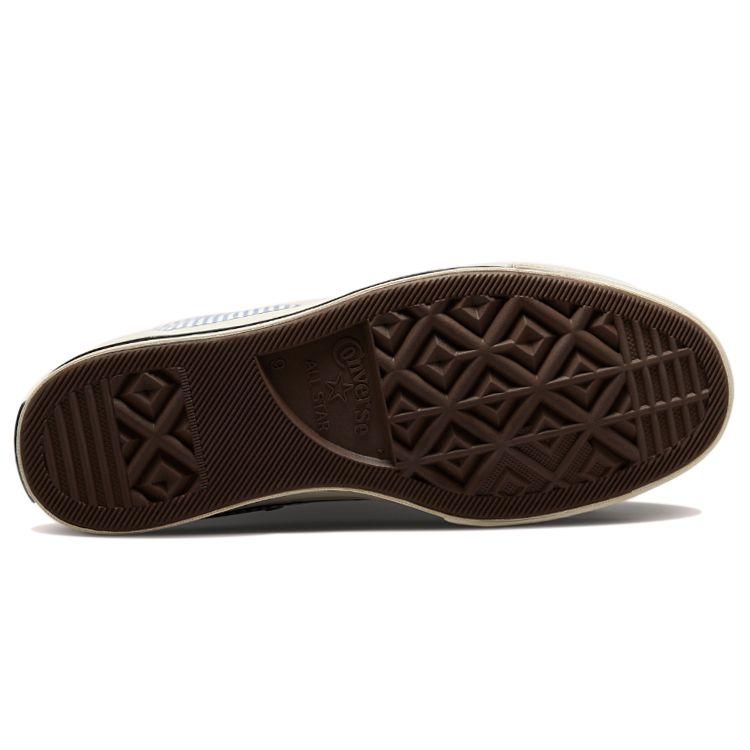 Converse Sneakers Unisex Chuck 70 High Washed Indigo cu Dungi Hickory Albastru Egret Negru A00472C