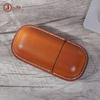 Vegetable-Tanned Leather Retro Glasses Case: Handmade Personalized Genuine Leather Sunglasses Holder.