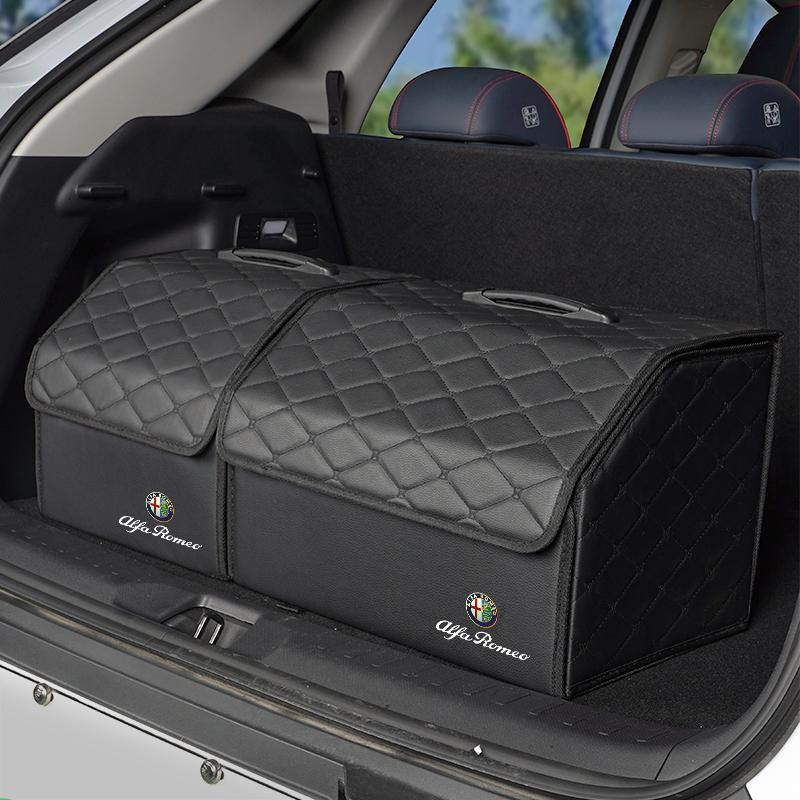 CYJAU1 Car Large Capacity Trunk Storage Box Organize Collection Case For Alfa Romeo 156 159 147 4C 8C 166 Giulia Giulietta Mito Stelvio