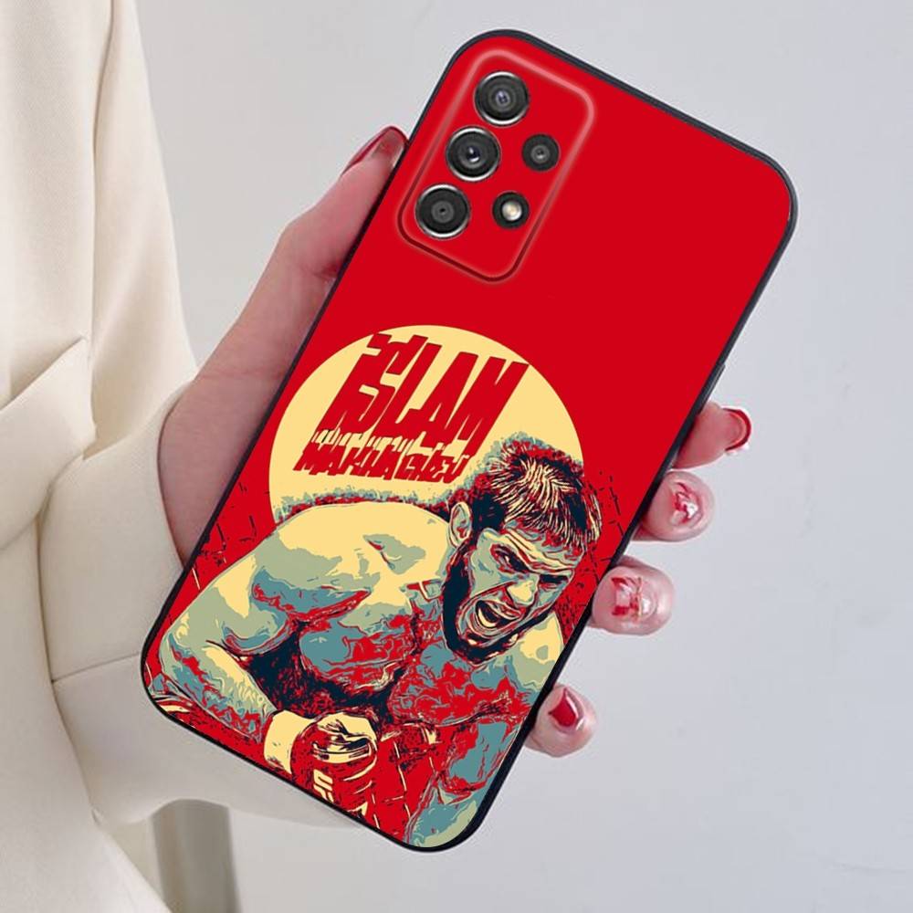 P4P Islam M-Makhachev Handyhülle Für Samsung S24,21,22,23,30,Ultra,20,Plus,Note,10,9,Schwarze weiche Silikonhülle