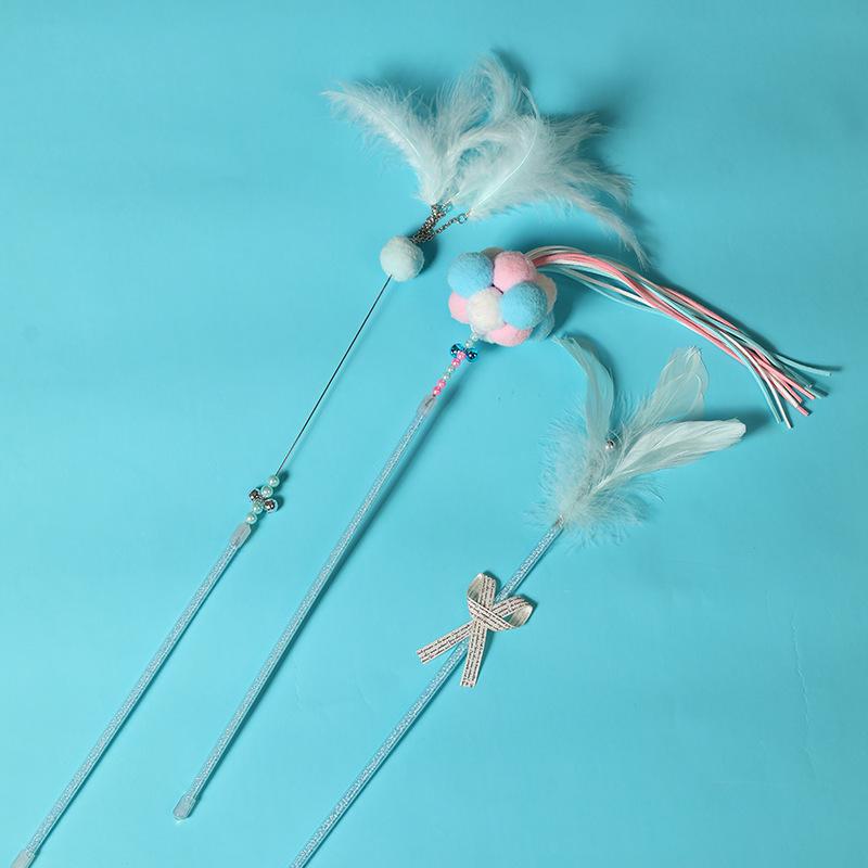 

Игрушка для кошек, перьевая тизерша с присоской и стальной проволочной стойкой Cat teaser