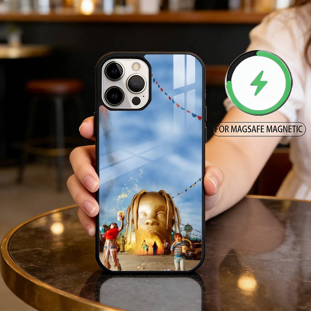 T-Travis-IS S-Scott-TT Magnetic For Magsafe Wireless Charging Phone Case For iPhone17,16,15,14,13,12,11 Plus,Pro Max