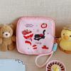 Large Capacity Coin Purse Multifunctional Portable Sanitary Napkins Storage Bag with Zipper with Handle Cosmetic Bag