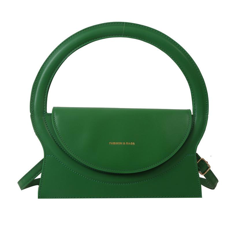 Neuankunft Mode Straßenstil PU-Leder Kleine Quadratische Tasche mit Rundem Ring Design für Damen