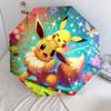 Pikachu and Eevee  pattern, automatic folding umbrella, portable and foldable design, 8 ribs, a Christmas or birthday gift.
