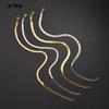 Awit Gold Color Bracelet For Women Men 3/4/5MM Simple Unisex Stainless Steel Charm Chains Punk Jewelry /