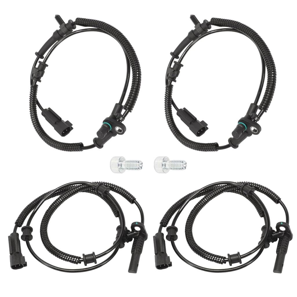4Pcs Front & Rear ABS Wheel Speed Sensor Compatible For 2013-2018 Ram 1500,  Ram 1500 Classic V6 3.0L 3.6L 3.7L, V8 4.7L 5.7L Engine Replace