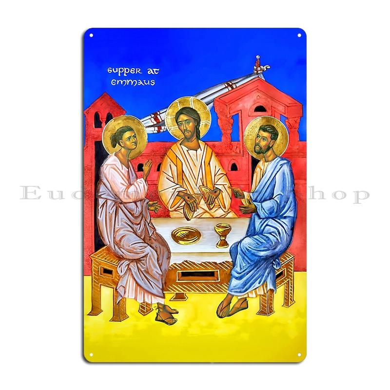 Heilige Drie-eenheid Schilderij Rublev Drie-eenheid Metalen Bord Designer Ontwerpen Decoratie Club Poster Tinnen Bord Poster